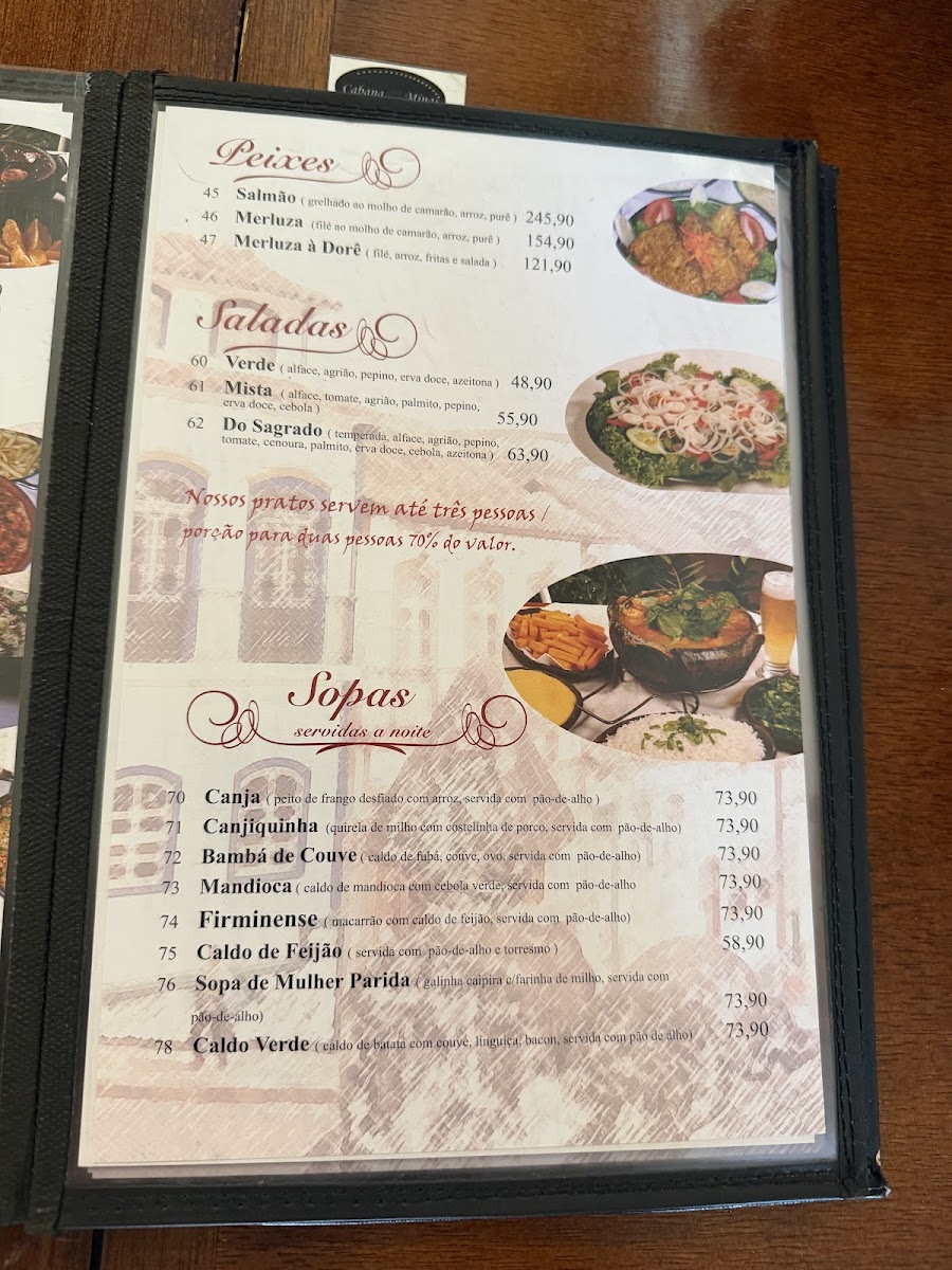 Menu Restaurante Cabana De Minas-6